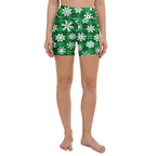 Frosted Flannel Snow Yoga Shorts