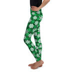 Frosted Flannel Snow Youth Leggings