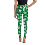 Frosted Flannel Snow Youth Leggings