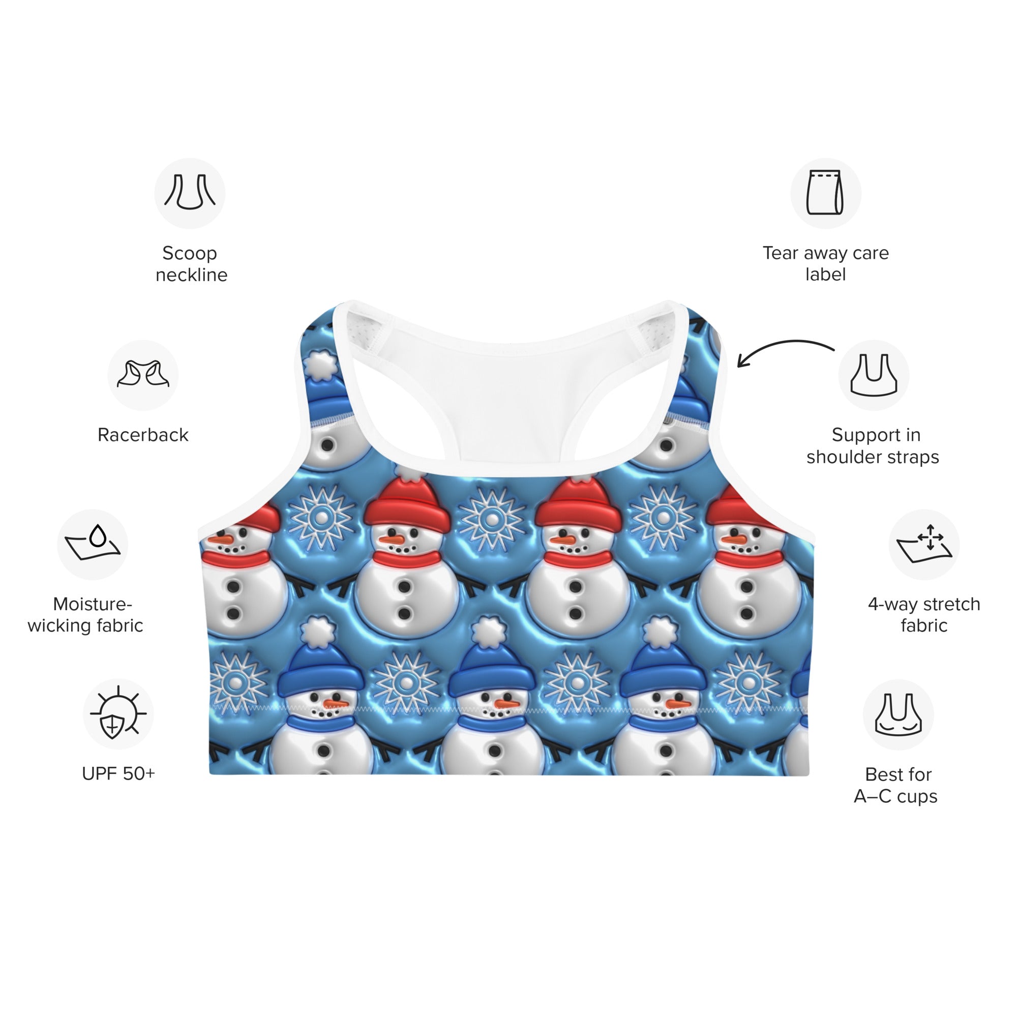 Frosty The Snowman Sports Bra