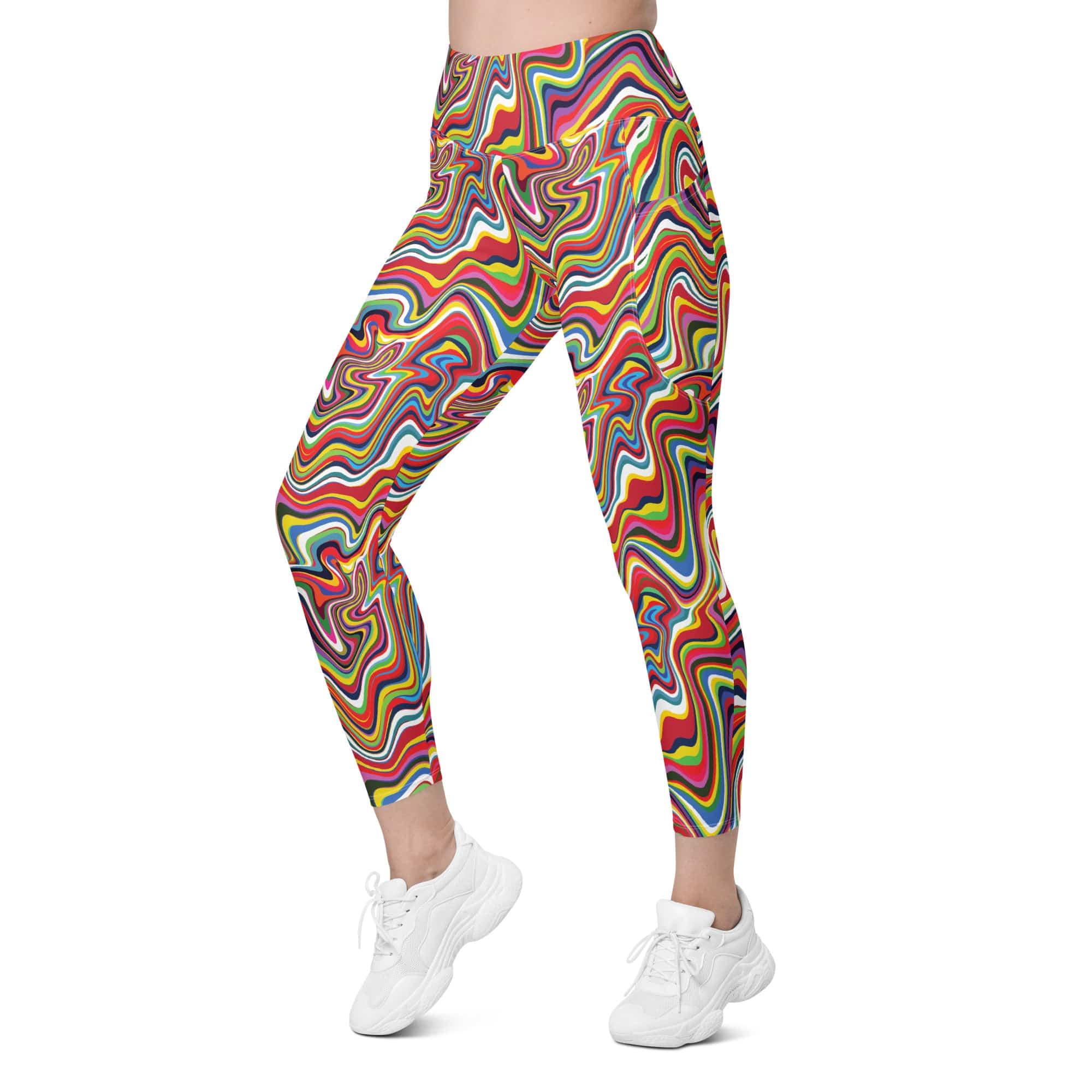 Funky Psychedelic Leggings With Pockets