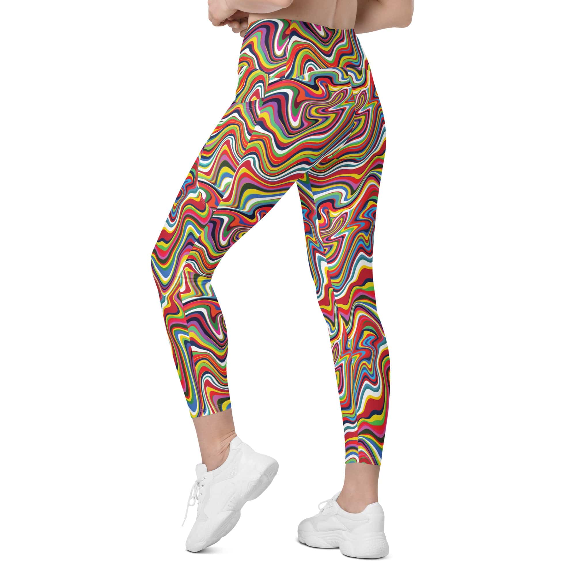 Funky Psychedelic Leggings With Pockets