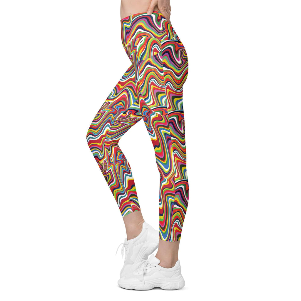 Funky Psychedelic Leggings With Pockets