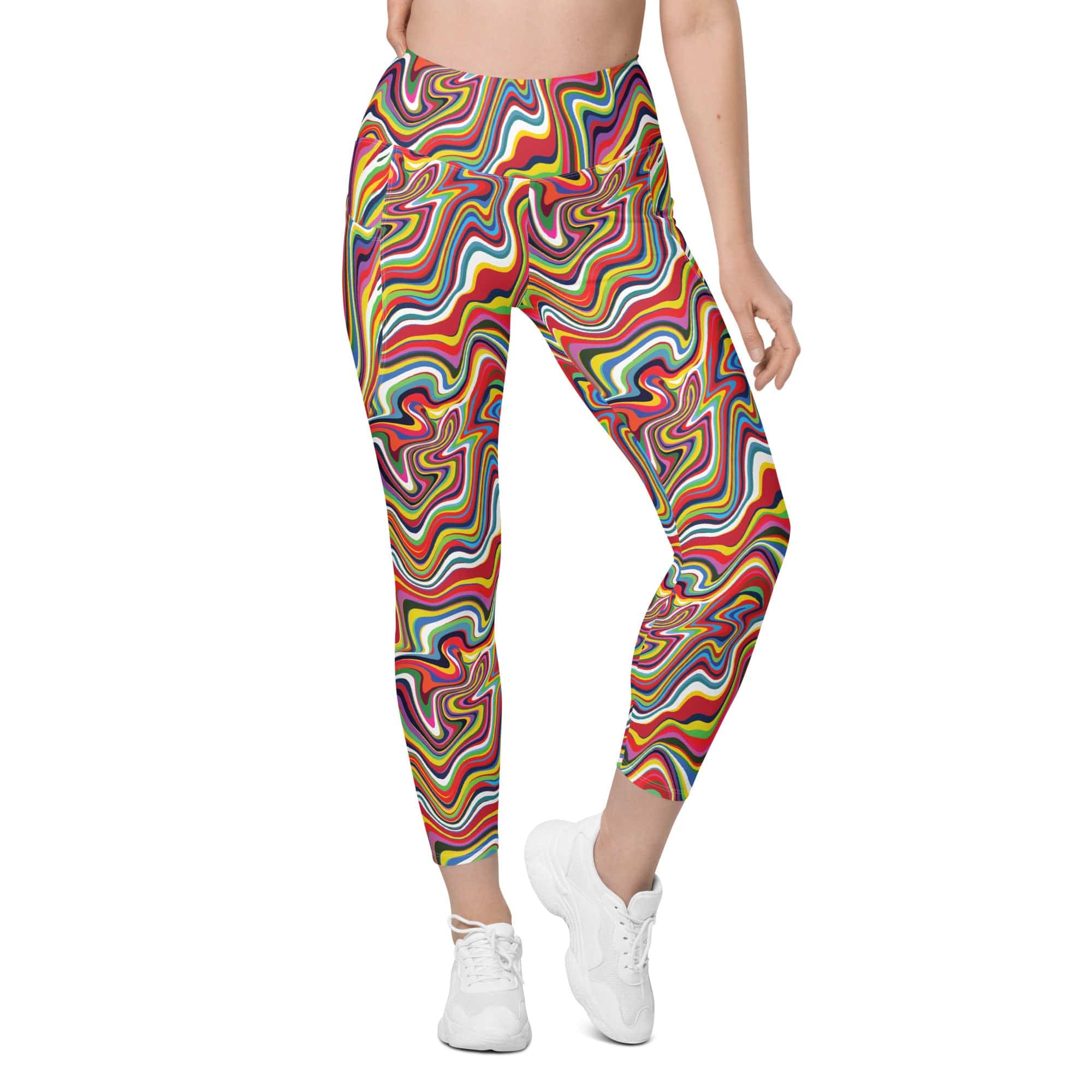 Funky Psychedelic Leggings With Pockets