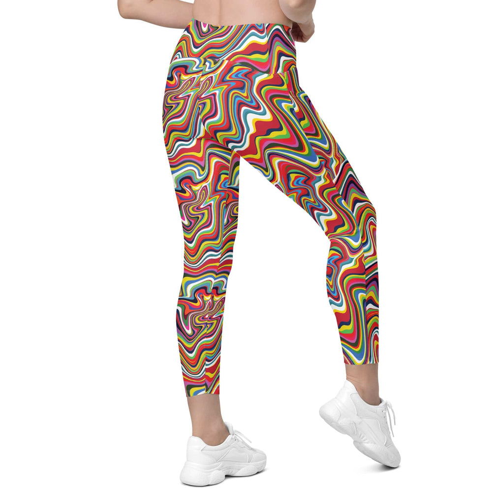 Funky Psychedelic Leggings With Pockets