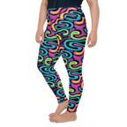Funky Retro Print Plus Size Leggings
