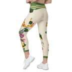 Garden Bouquet Crossover Leggings With Pockets
