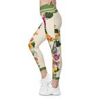 Garden Bouquet Crossover Leggings With Pockets