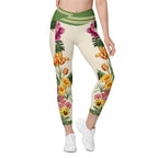 Garden Bouquet Crossover Leggings With Pockets