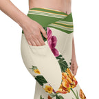 Garden Bouquet Crossover Leggings With Pockets