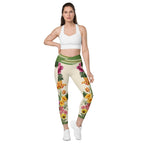 Garden Bouquet Crossover Leggings With Pockets