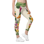 Garden Bouquet Crossover Leggings With Pockets