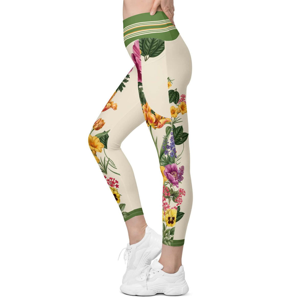 Garden Bouquet Leggings With Pockets