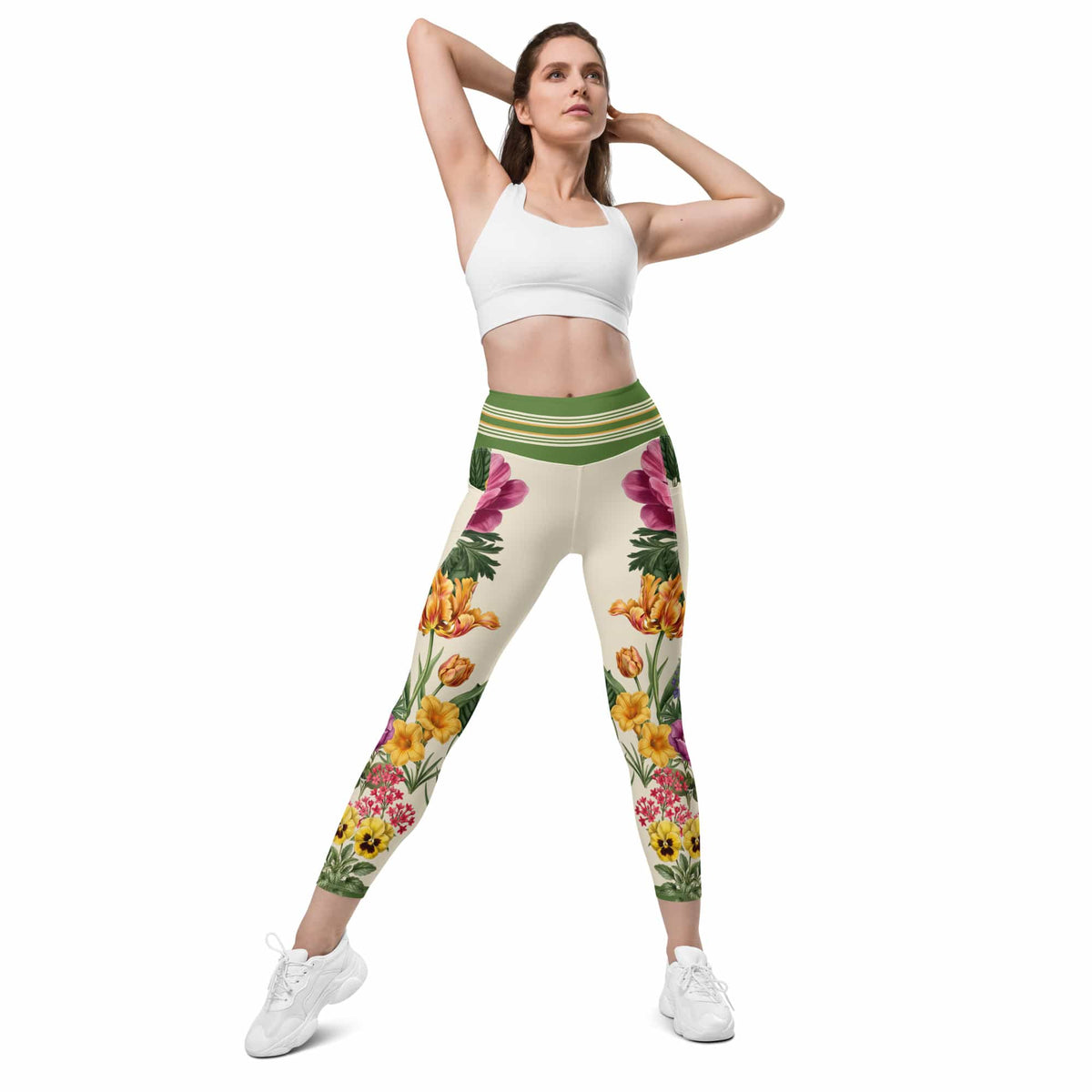 Garden Bouquet Leggings With Pockets