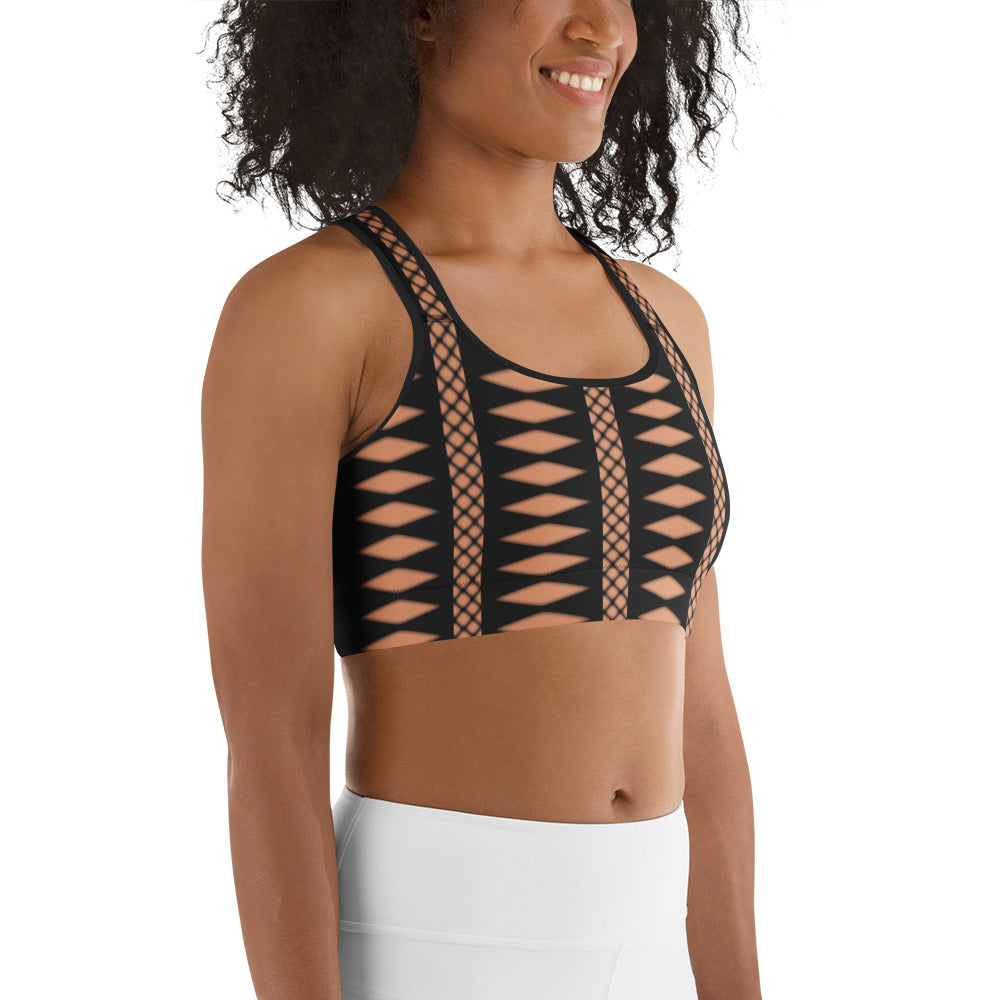 Geometric Allure Sports Bra