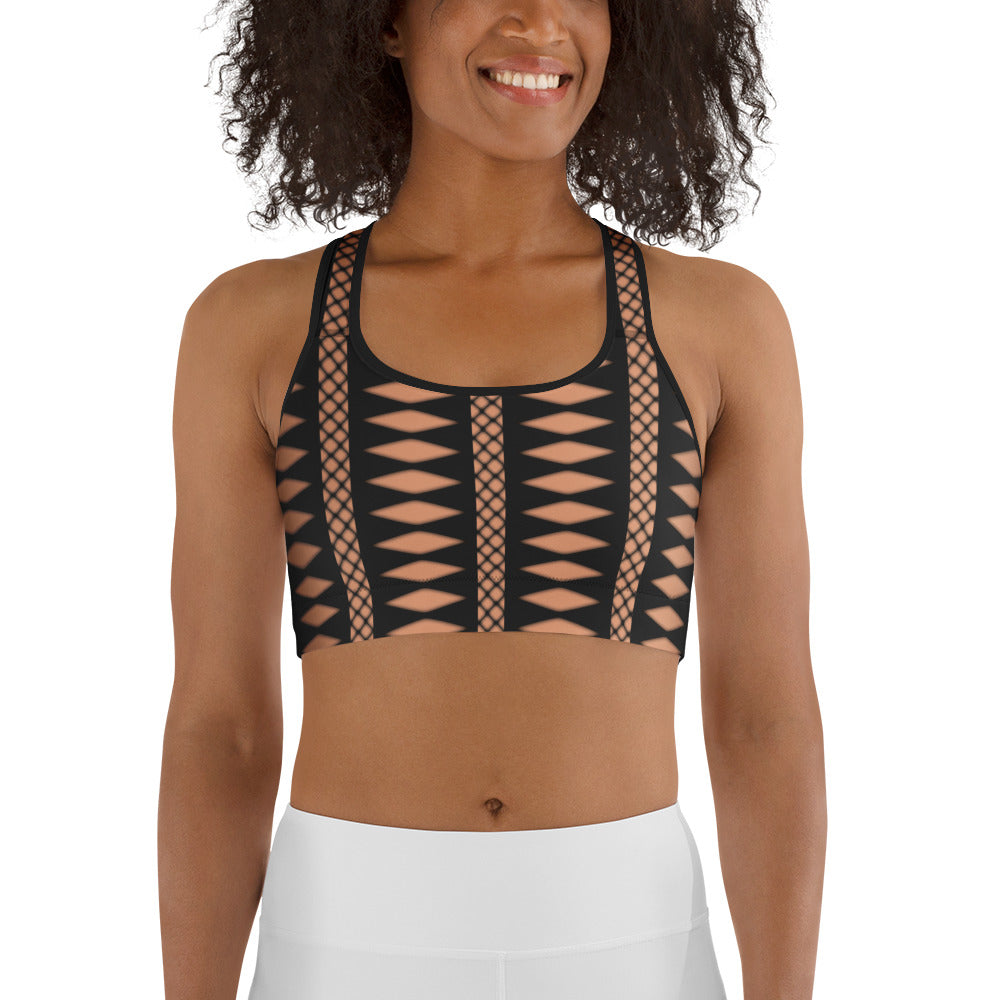 Geometric Allure Sports Bra