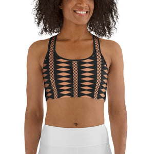 Geometric Allure Sports Bra