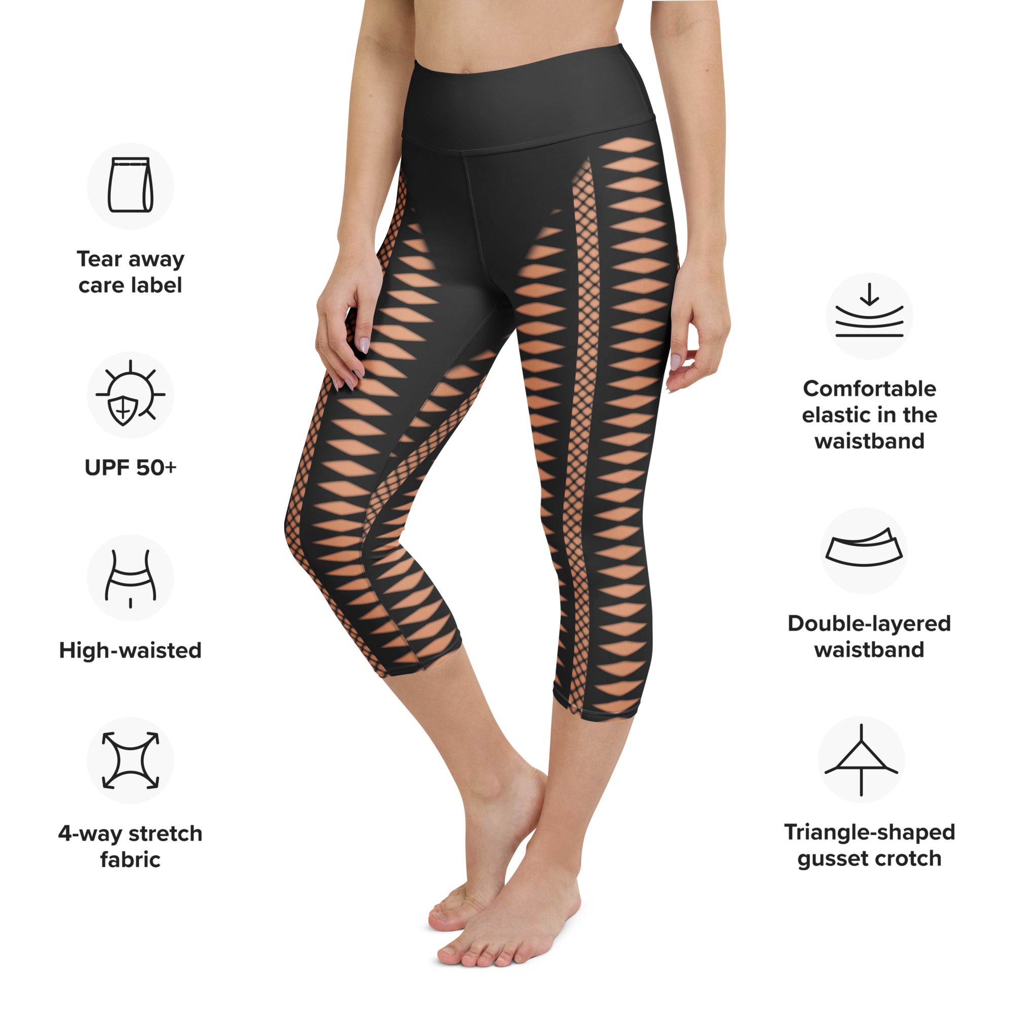 Geometric Allure Yoga Capris