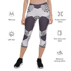 Geometric Animal Print Capris