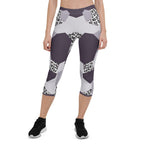 Geometric Animal Print Capris