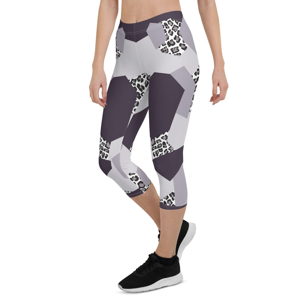 Geometric Animal Print Capris