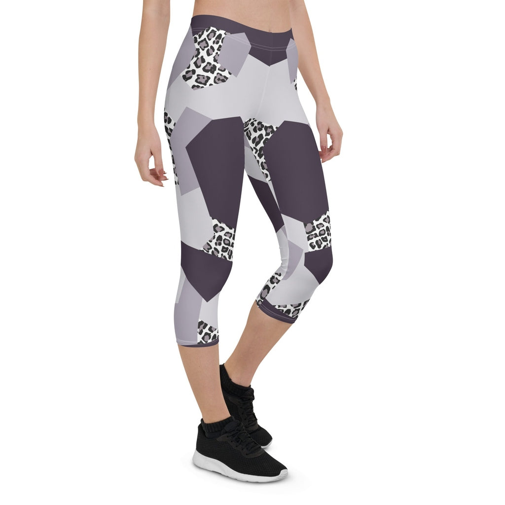 Geometric Animal Print Capris