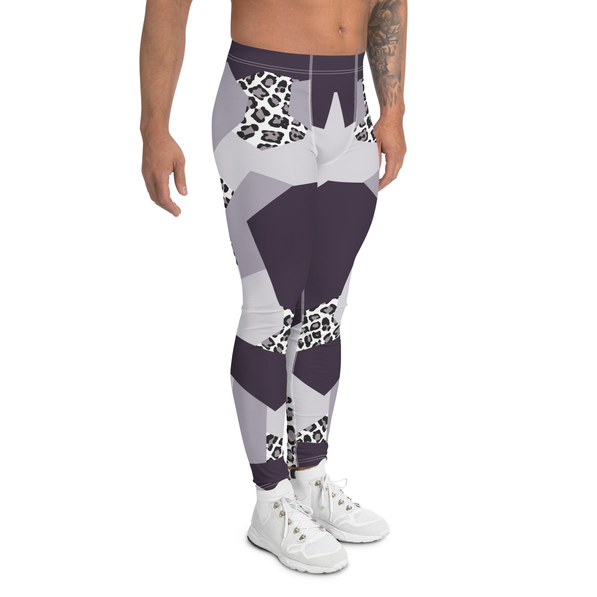 Geometric Animal Print Men's Leggings