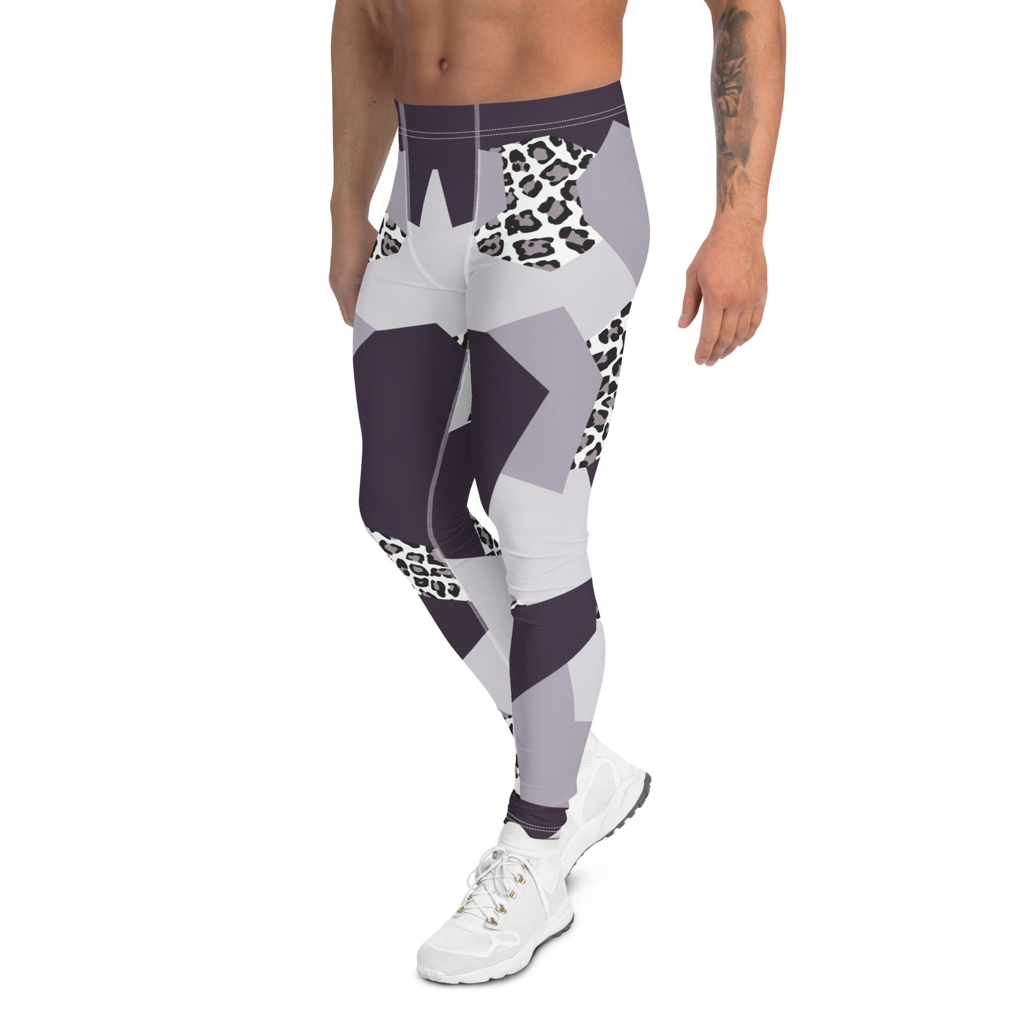 Geometric Animal Print Men's Leggings