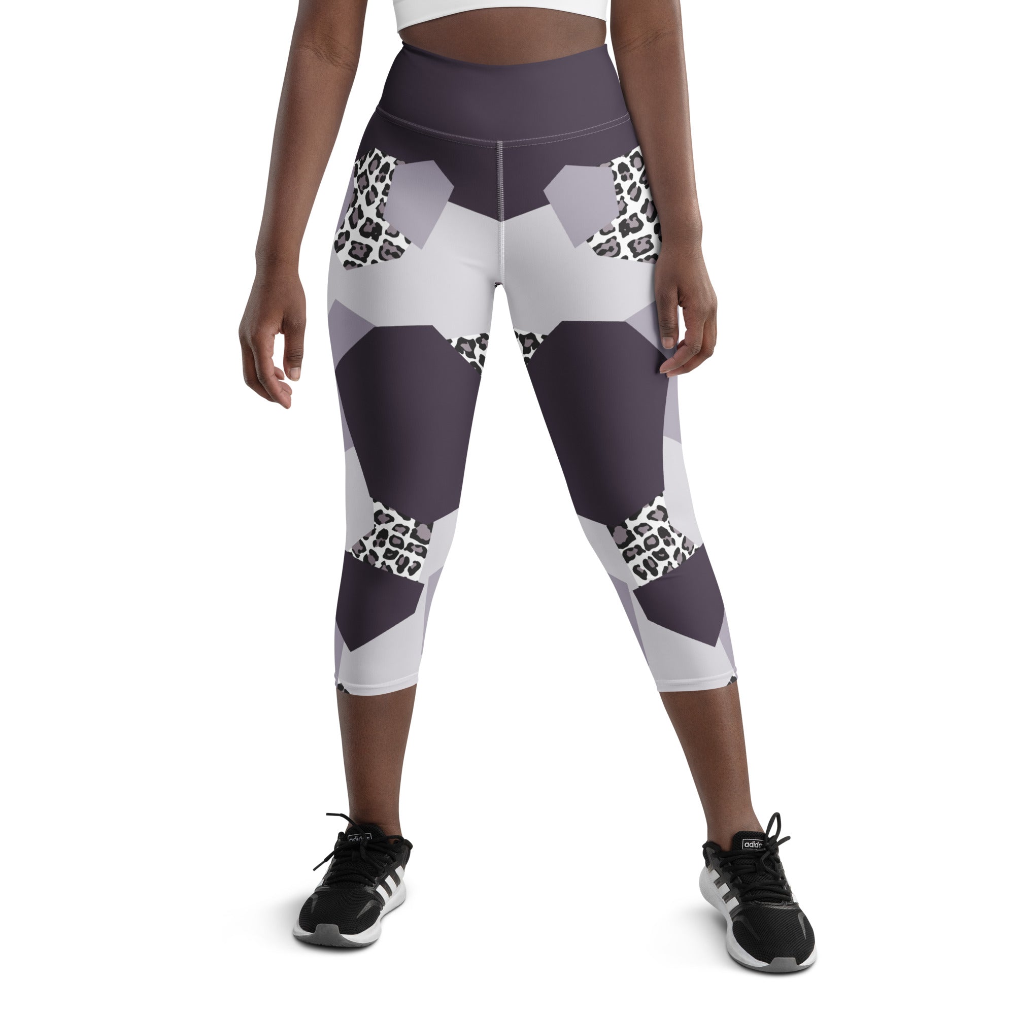 Geometric Animal Print Yoga Capris