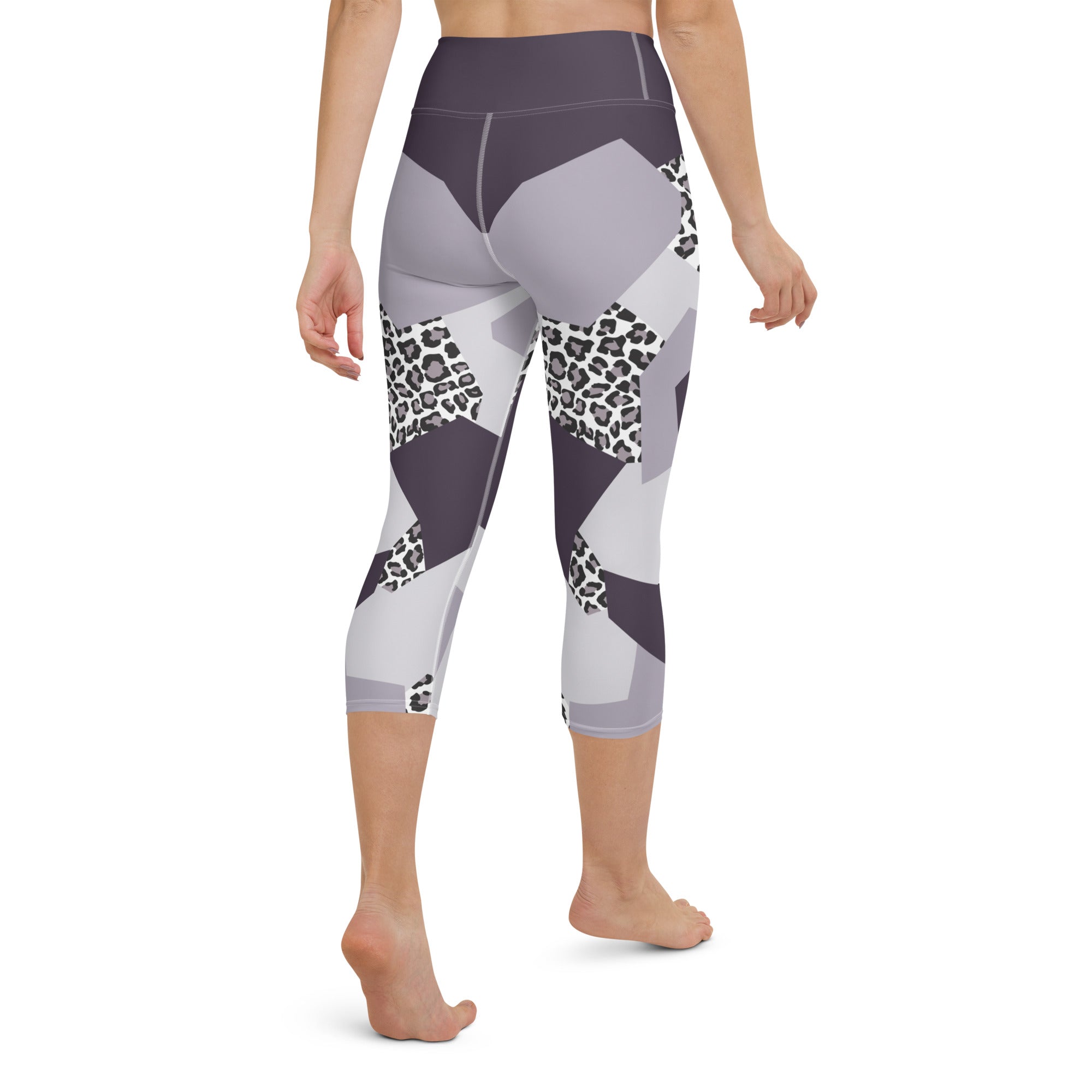 Geometric Animal Print Yoga Capris