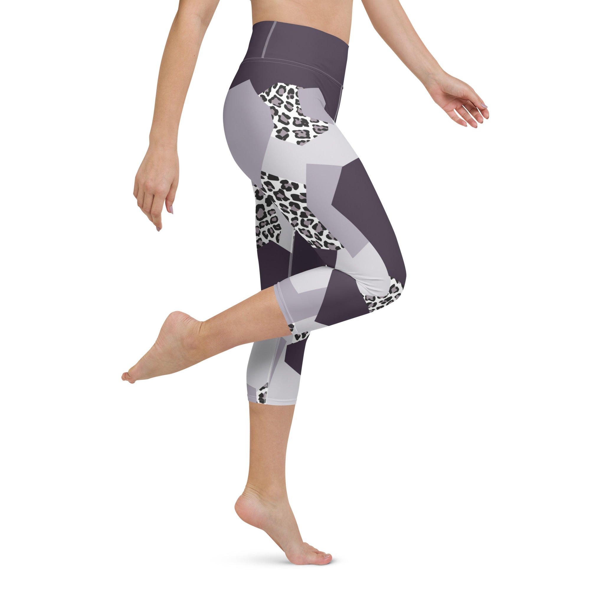 Geometric Animal Print Yoga Capris