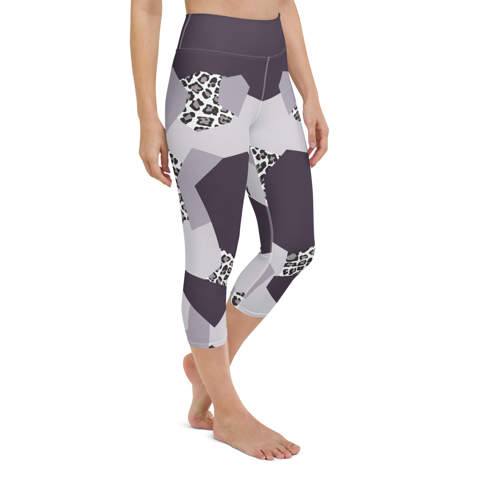 Geometric Animal Print Yoga Capris