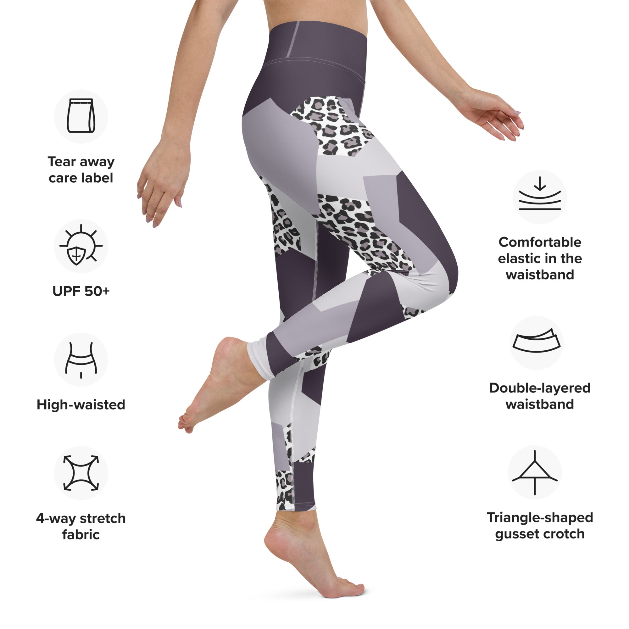 Geometric Animal Print Yoga Leggings