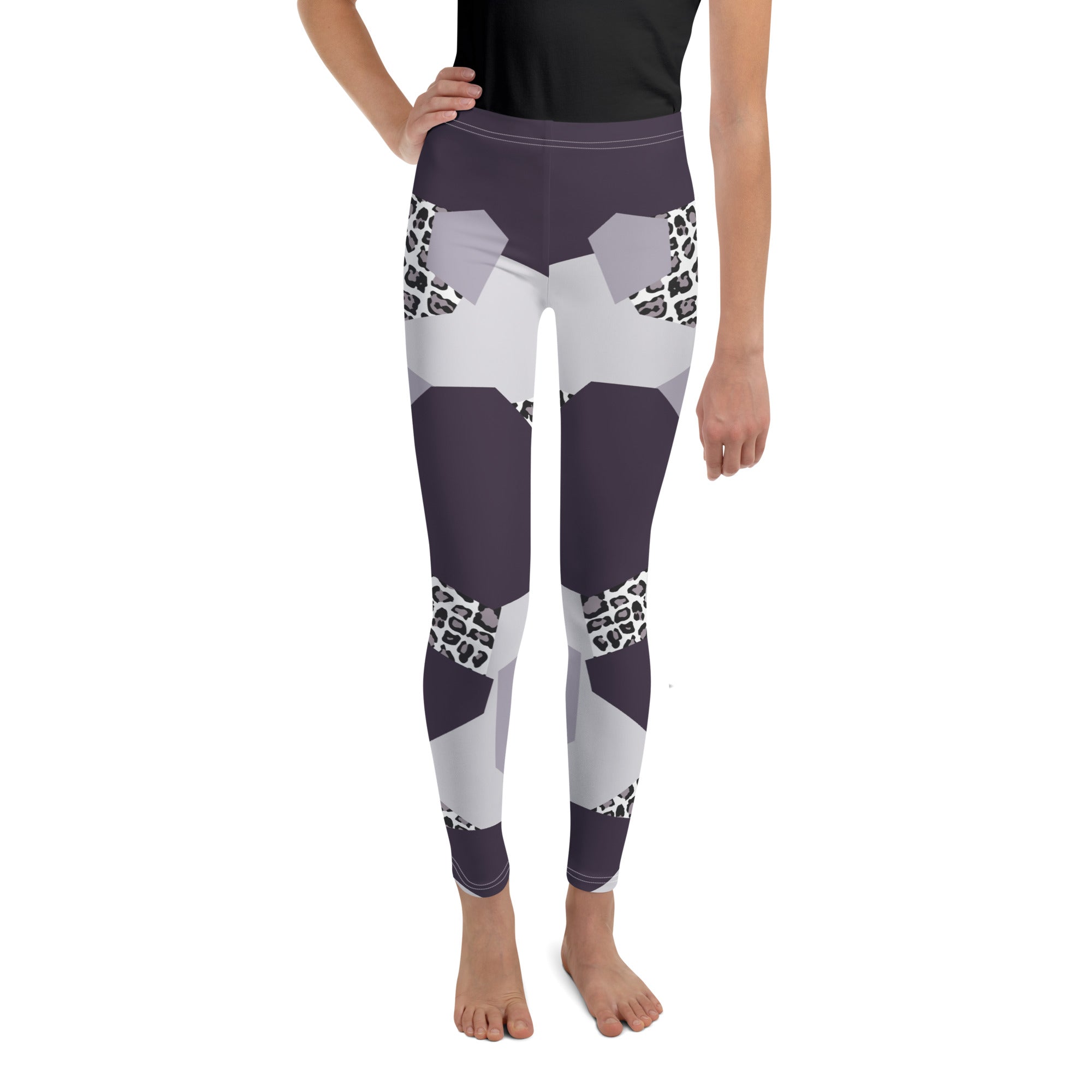 Geometric Animal Print Youth Leggings