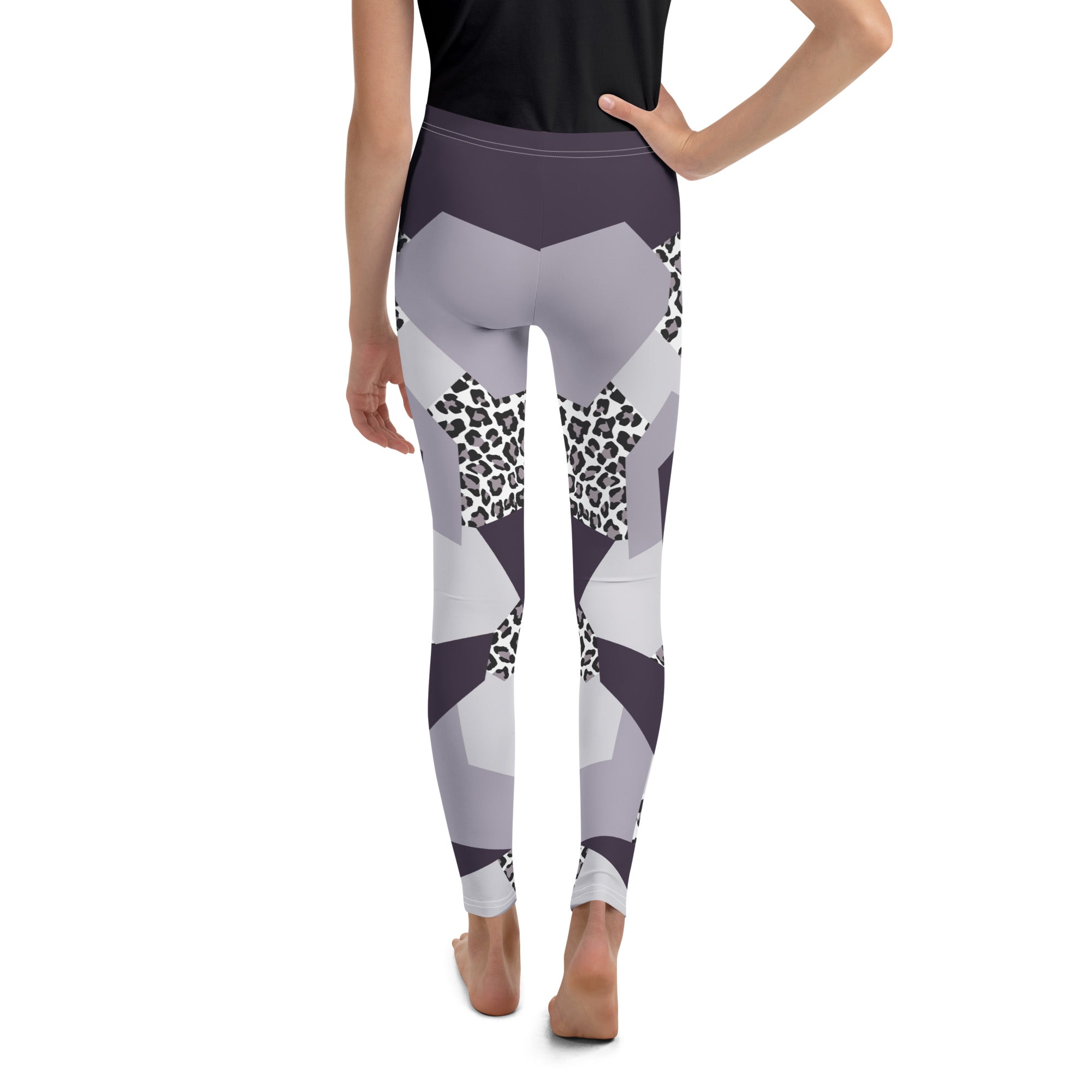 Geometric Animal Print Youth Leggings