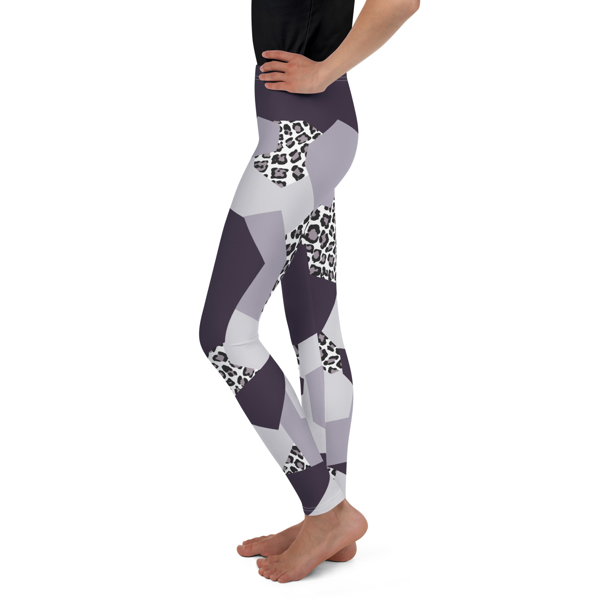 Geometric Animal Print Youth Leggings