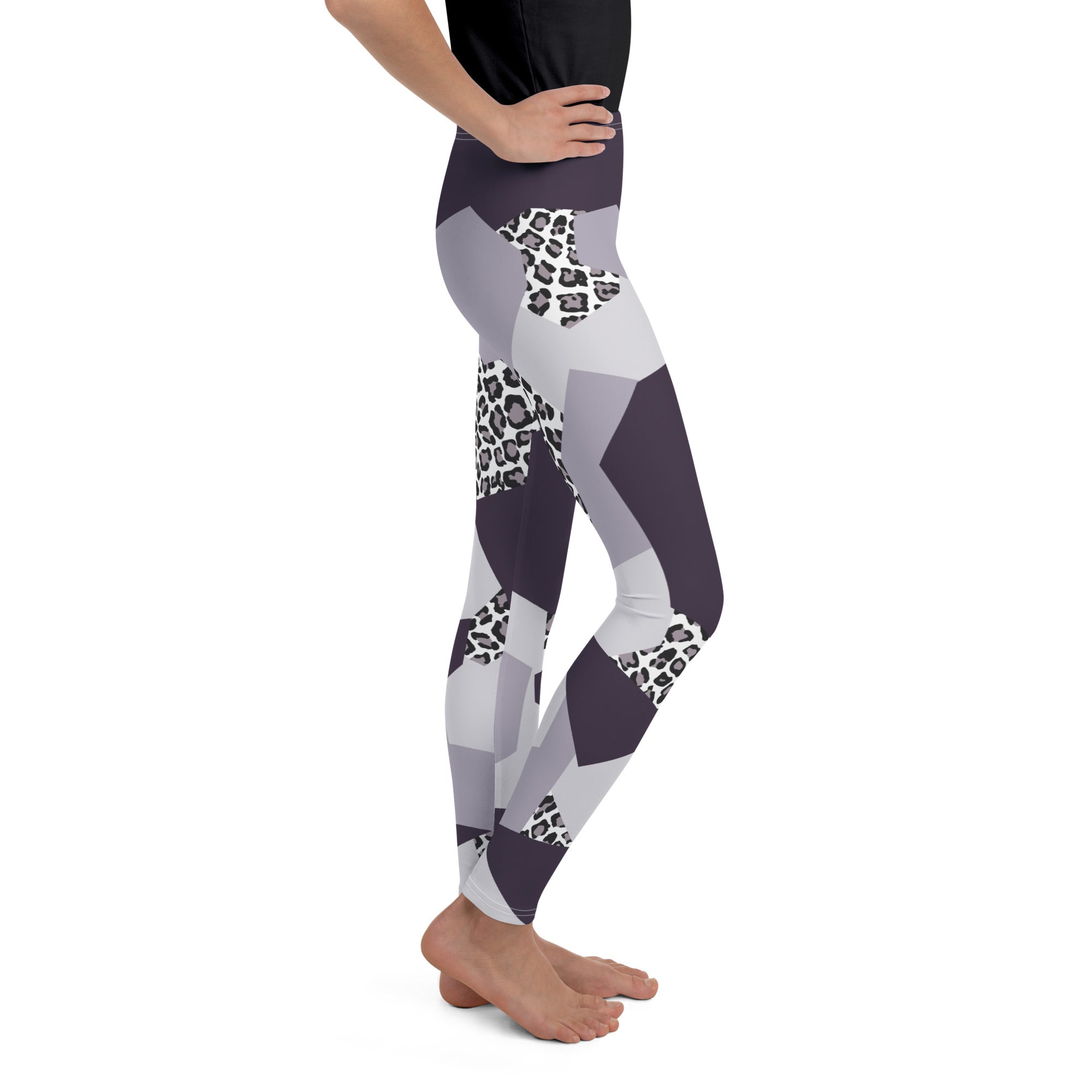 Geometric Animal Print Youth Leggings