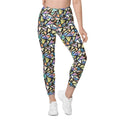 Geometric Mirror Glass Leggings With Pockets