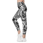 Geometric Shape Leggings With Pockets