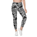 Geometric Shape Leggings With Pockets