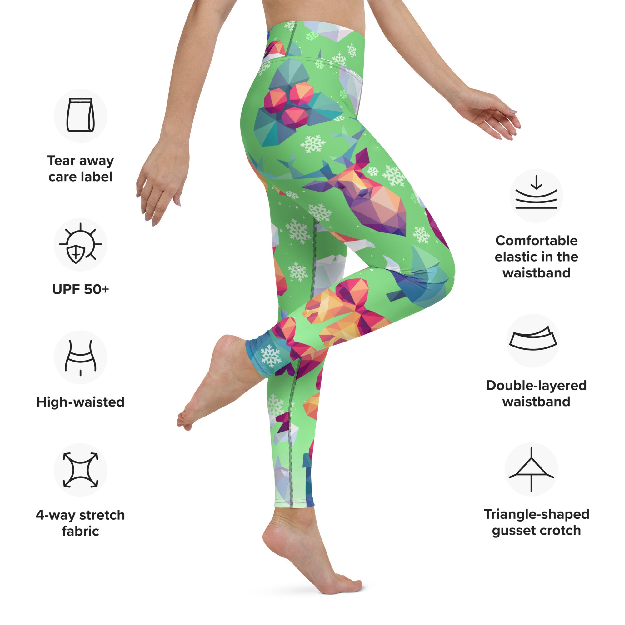 Geometric Vibe Christmas Yoga Leggings