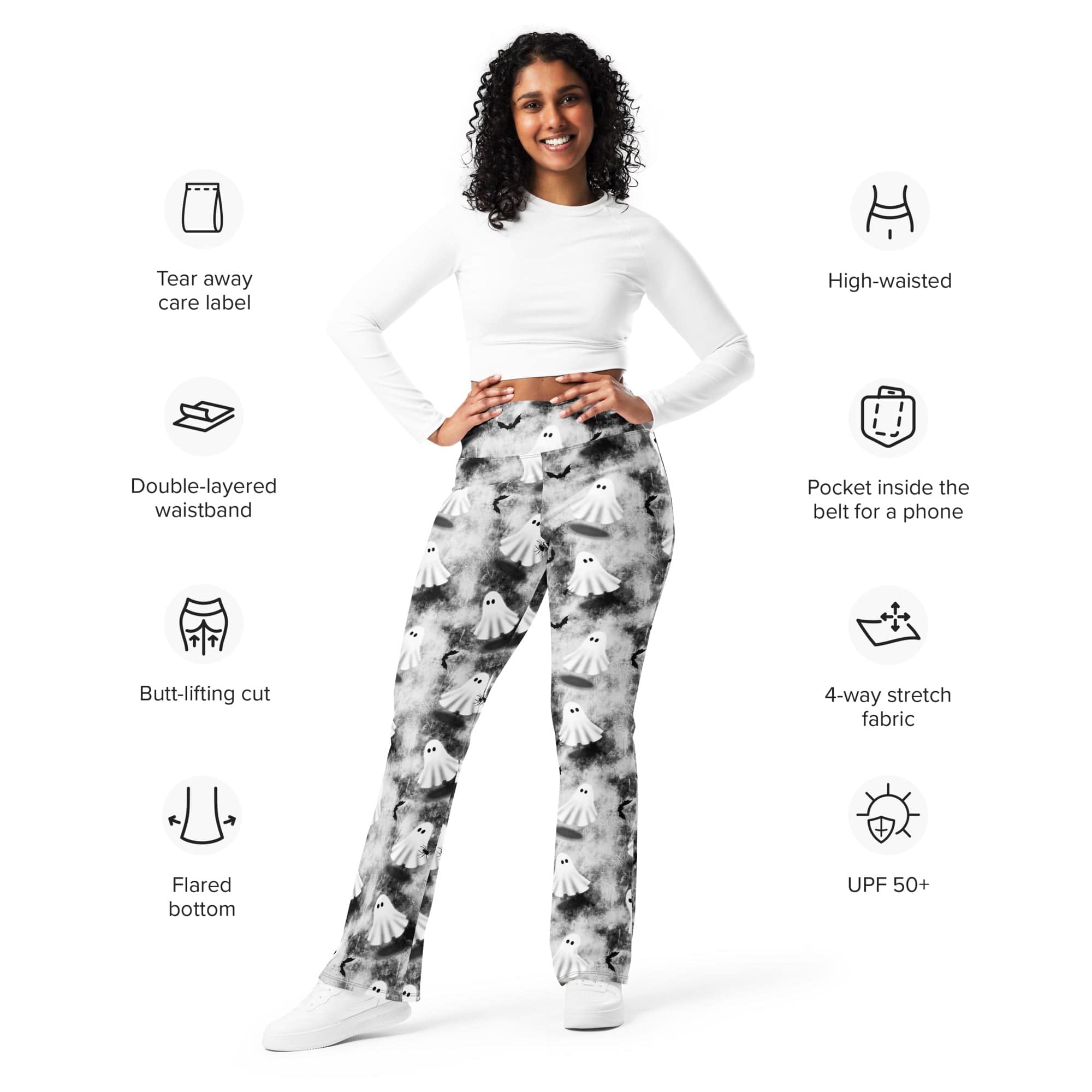 Ghostly Shadows Flare Leggings