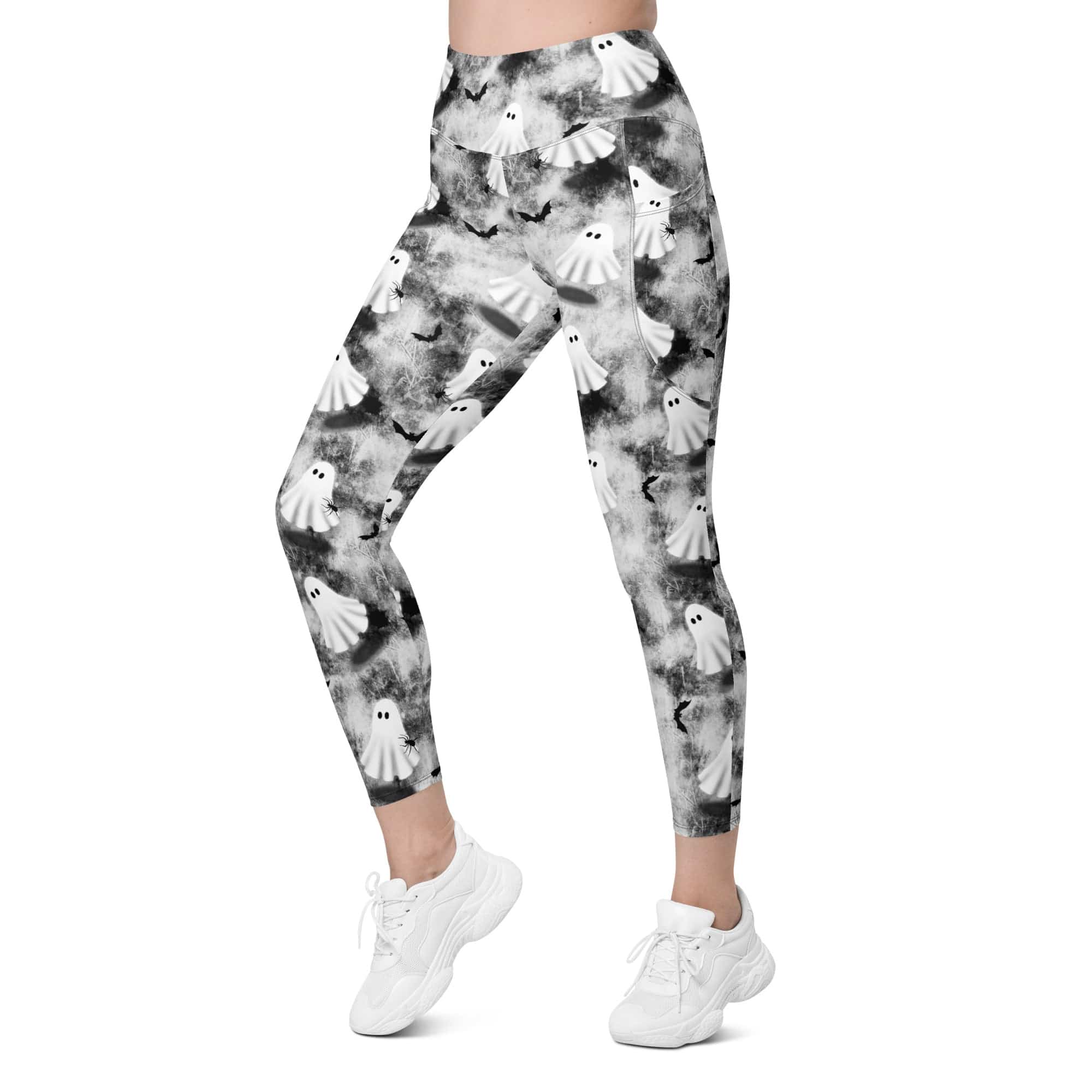 Ghostly Shadows Leggings With Pockets