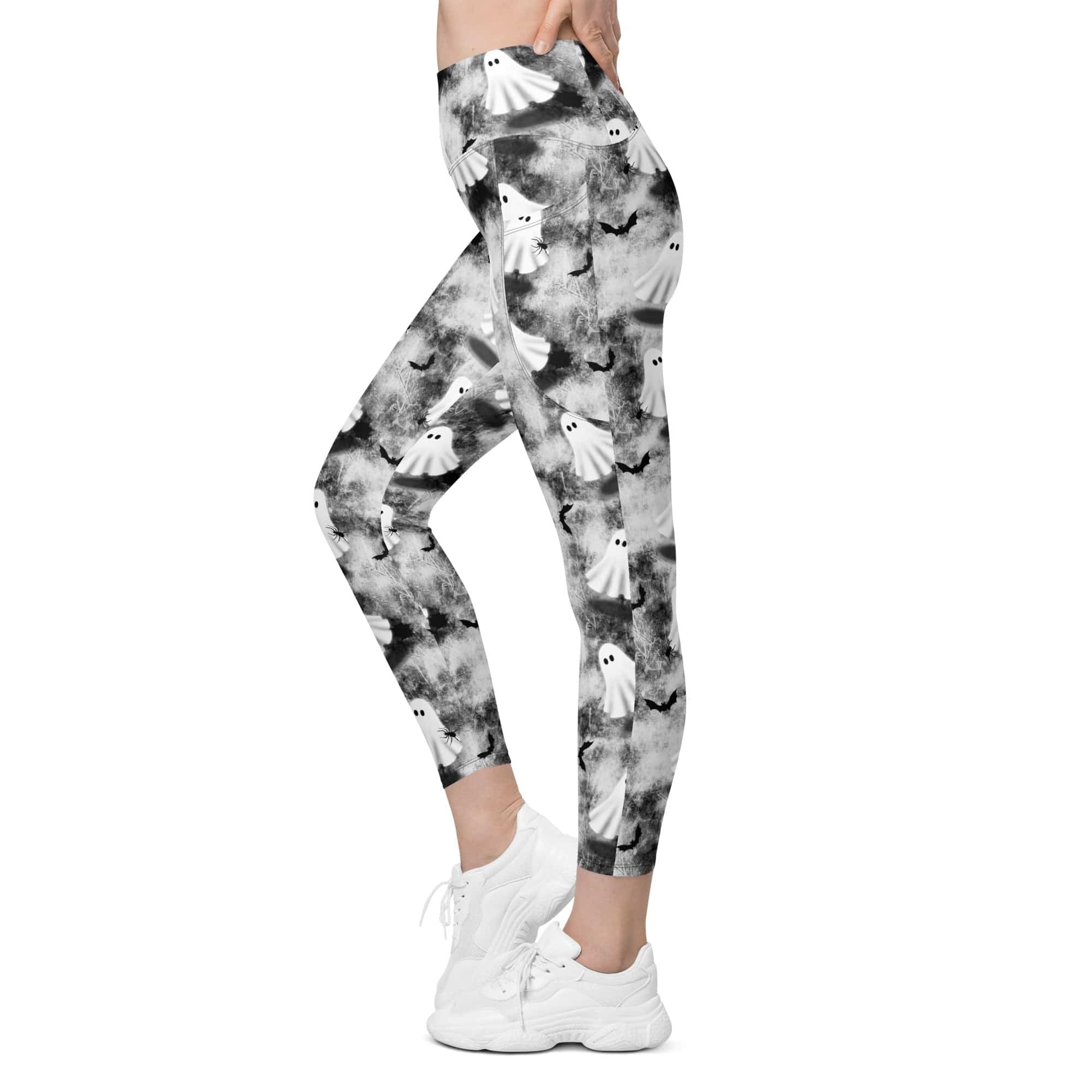 Ghostly Shadows Leggings With Pockets