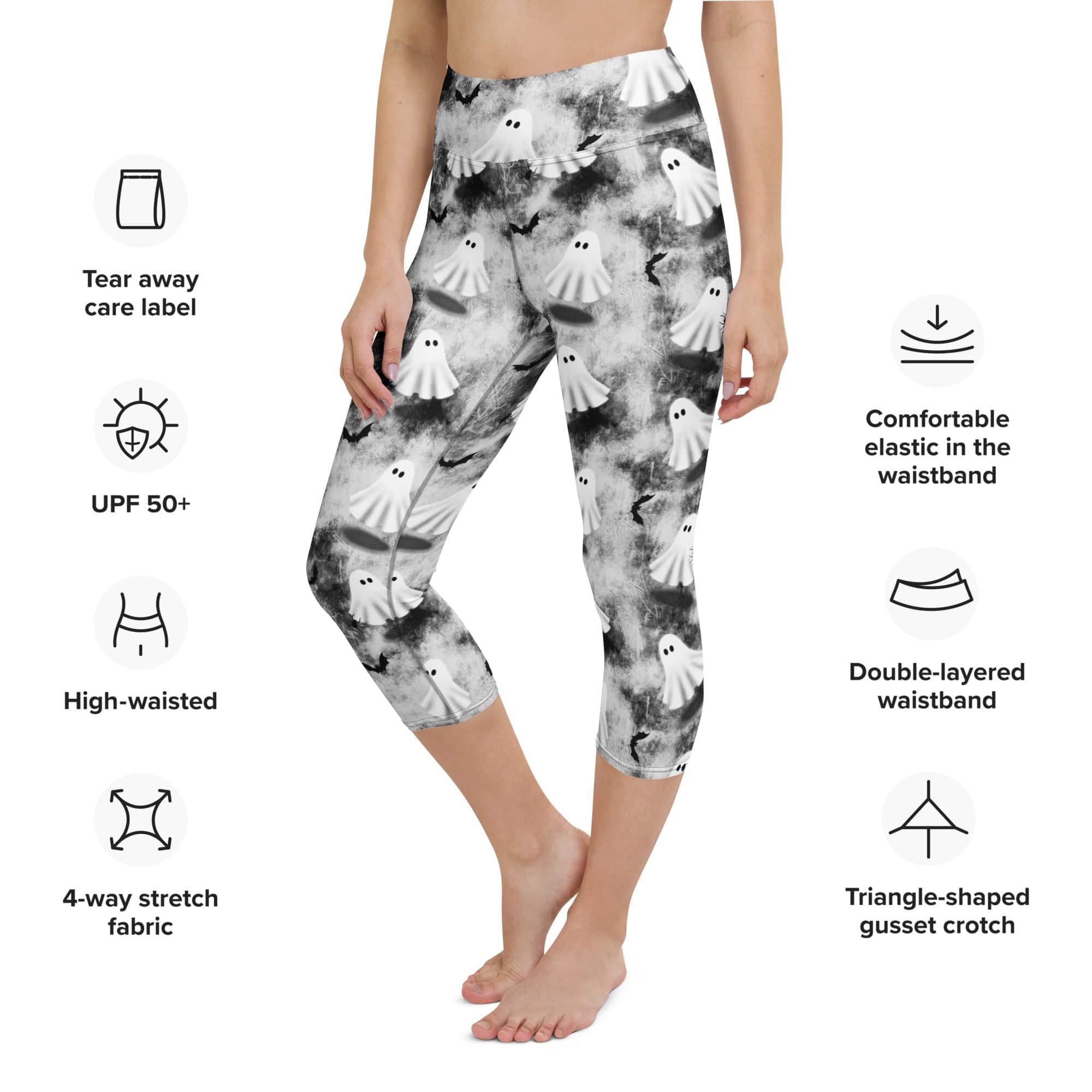 Ghostly Shadows Yoga Capris