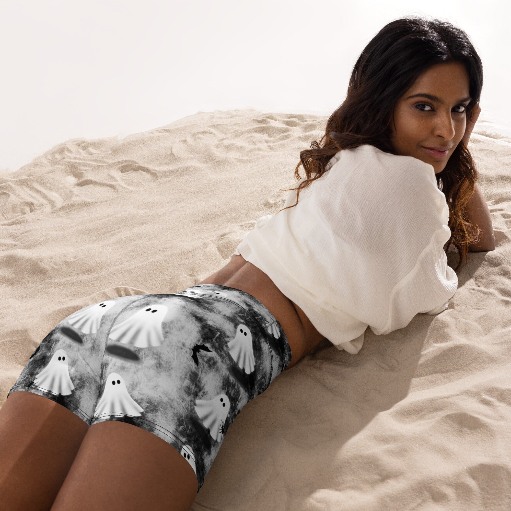 Ghostly Shadows Yoga Shorts