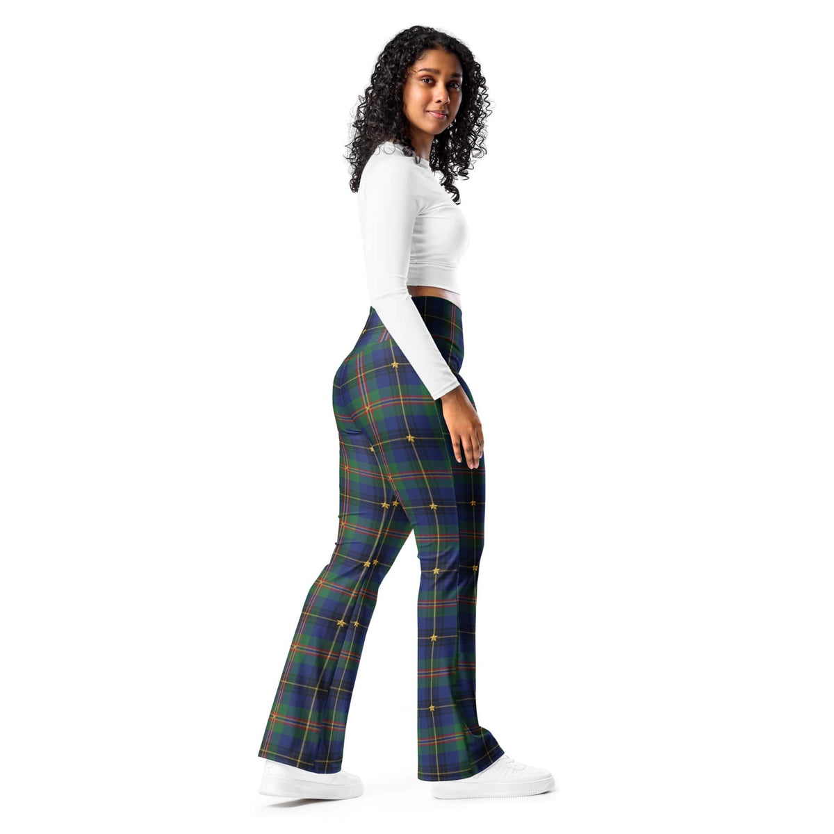 Gilded Star Tartan Flare Leggings