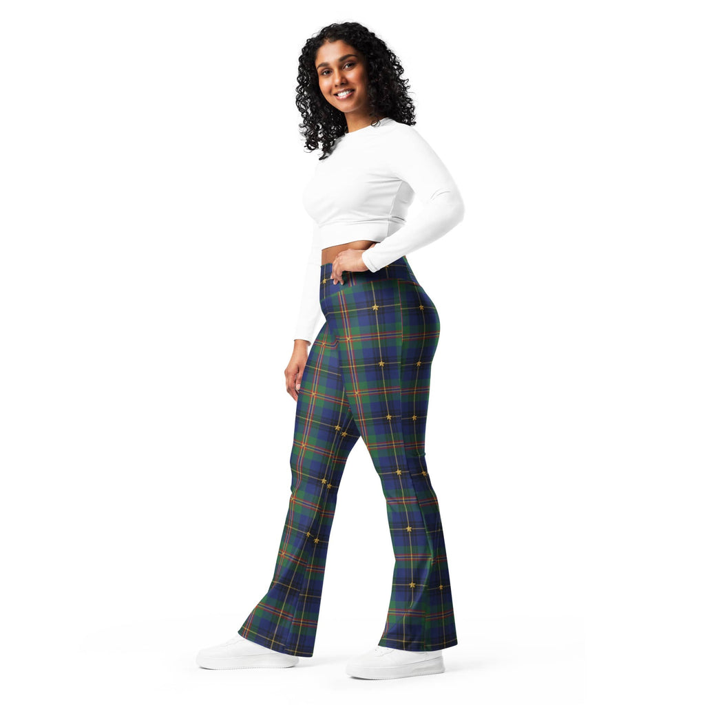 Gilded Star Tartan Flare Leggings