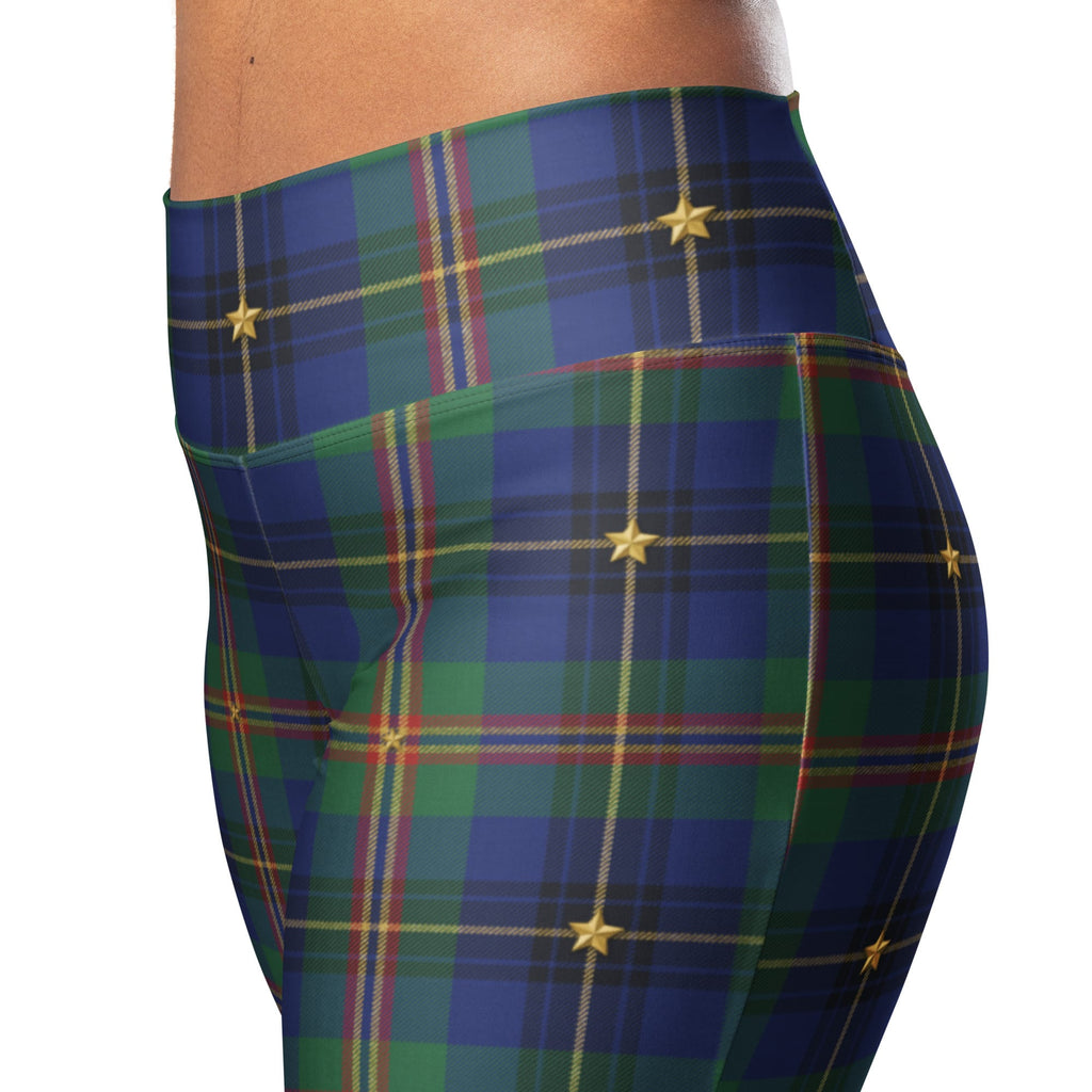 Gilded Star Tartan Flare Leggings