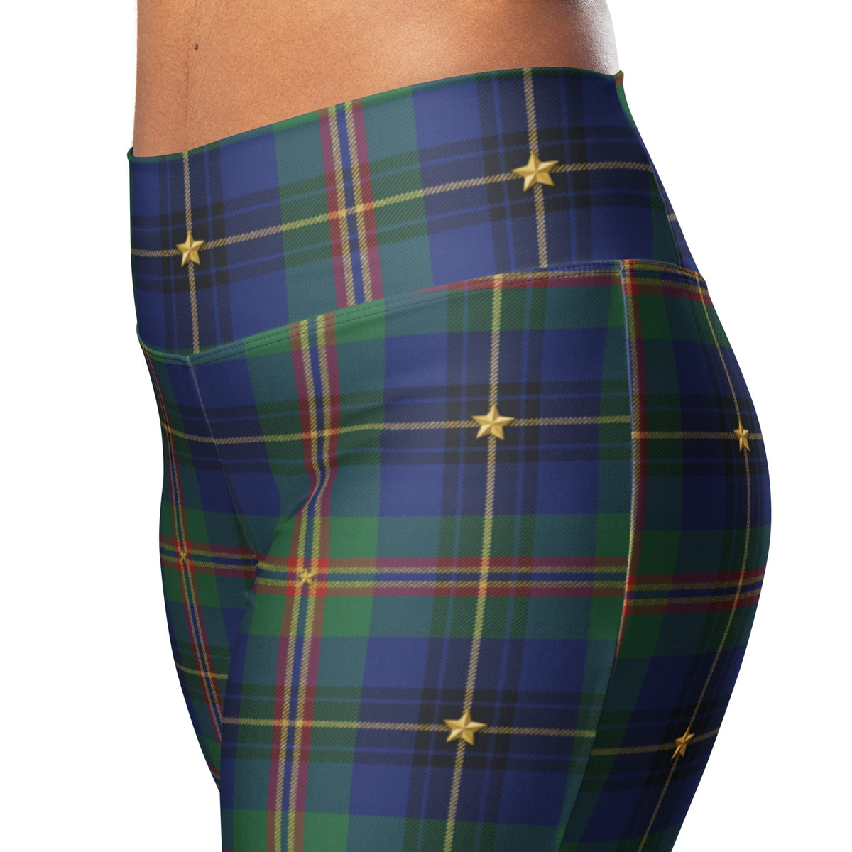 Gilded Star Tartan Flare Leggings